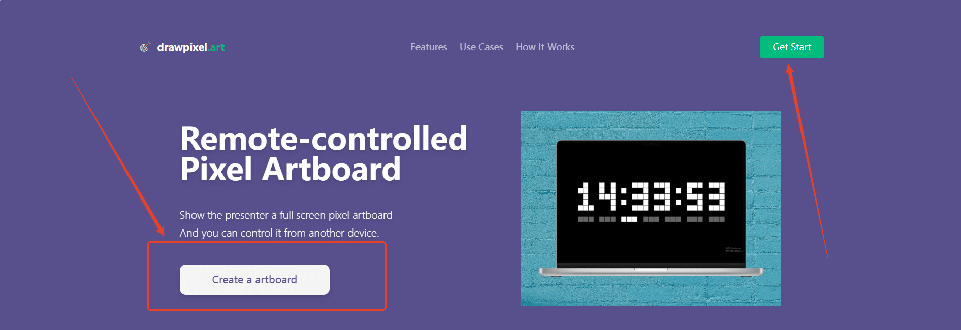 Create Pixel Artboard Interface by DrawPixel