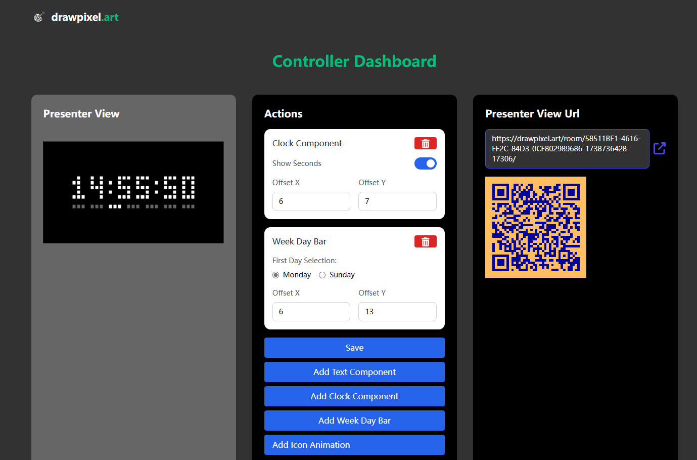 Pixel Artboard Controller Dashboard by DrawPixel